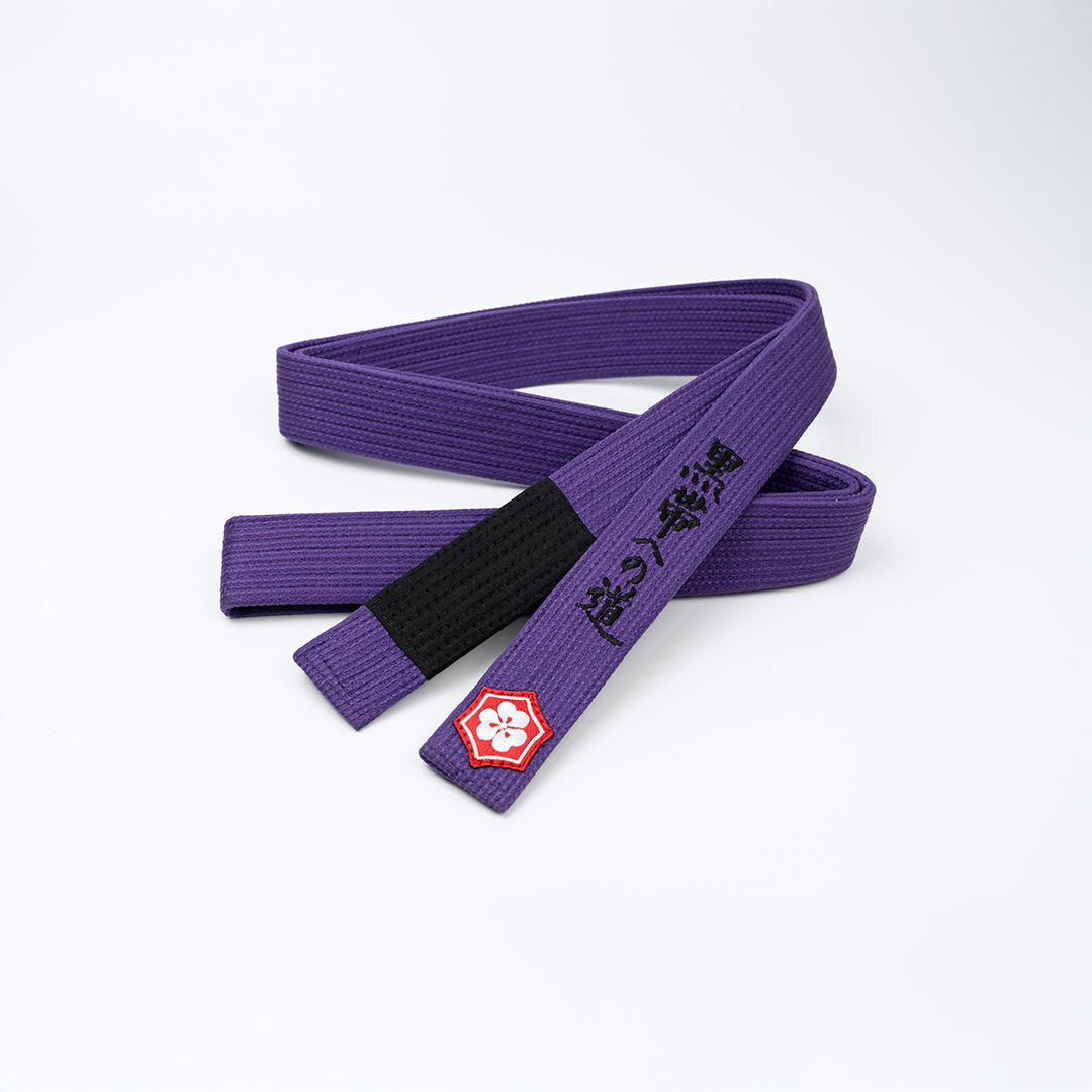 THE ROAD TO BLACK EDITION — KAZE purple belt with black embroidery