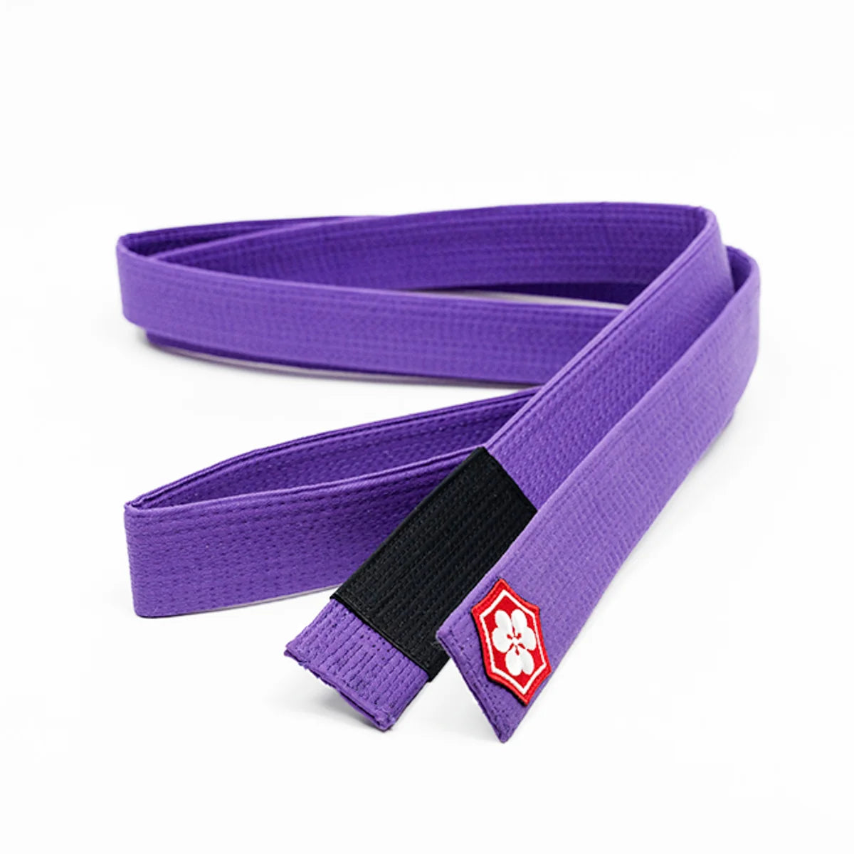 Purple KANJI AIR BJJ belt with a black rank bar