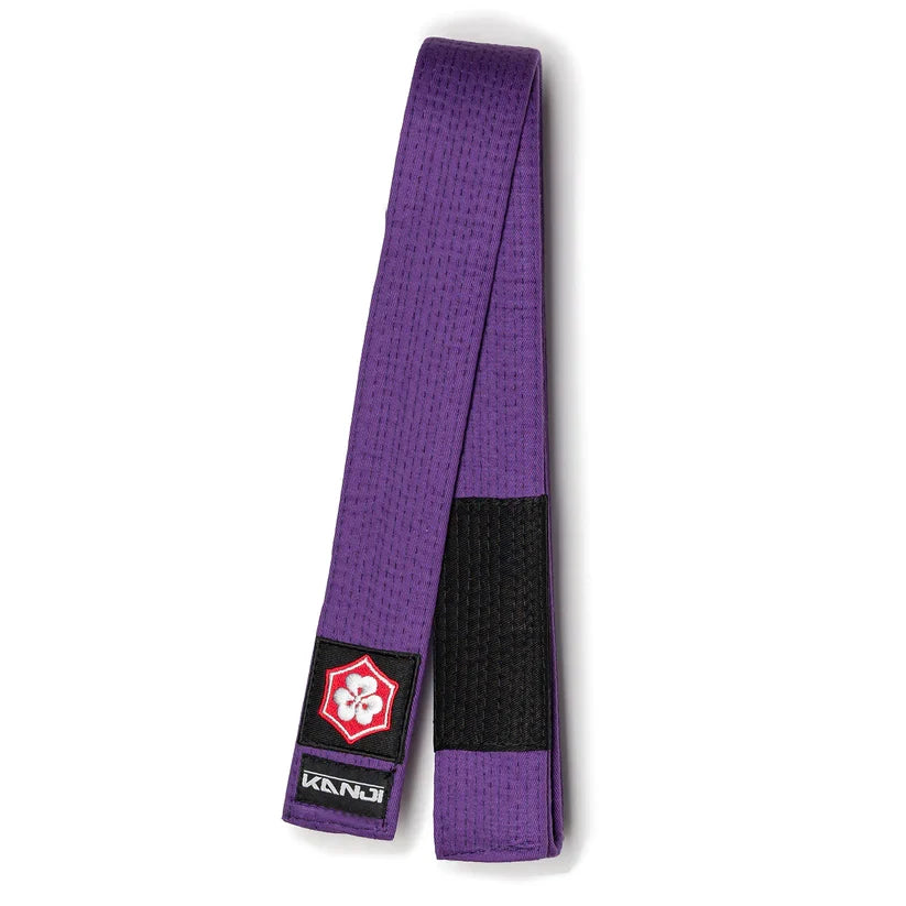 Purple KANJI Original BJJ belt with a black rank bar