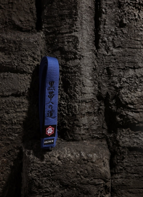 THE ROAD TO BLACK EDITION — ORIGINAL blue belt with black embroidery