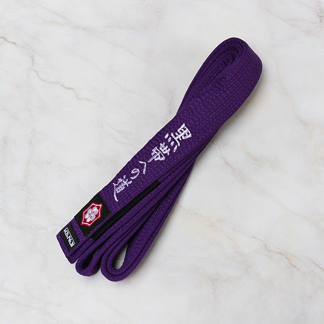 THE ROAD TO BLACK EDITION — ORIGINAL purple belt with white embroidery