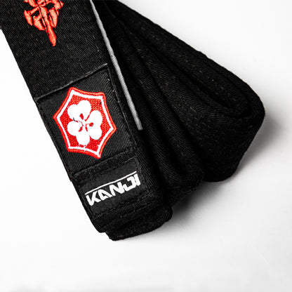"WHITE BELT WHO NEVER QUIT" [Pre-Embroidery Black Belt / with Original]