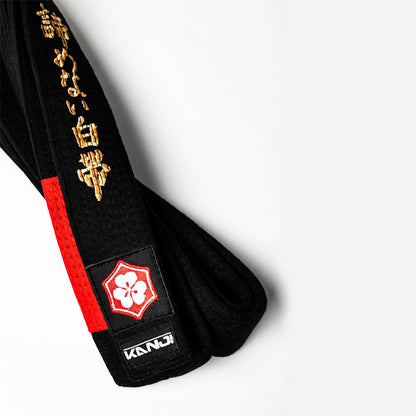 "WHITE BELT WHO NEVER QUIT" [Pre-Embroidery Black Belt / with Original]